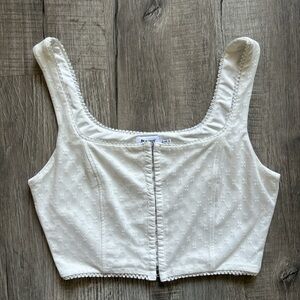 Princess Polly Bryleigh white top - lace trim corset-style bustier